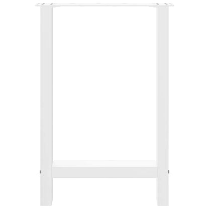 Dining Table Legs White 2 pcs 60x(72-73) cm Steel