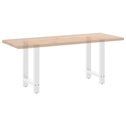 Dining Table Legs White 2 pcs 60x(72-73) cm Steel