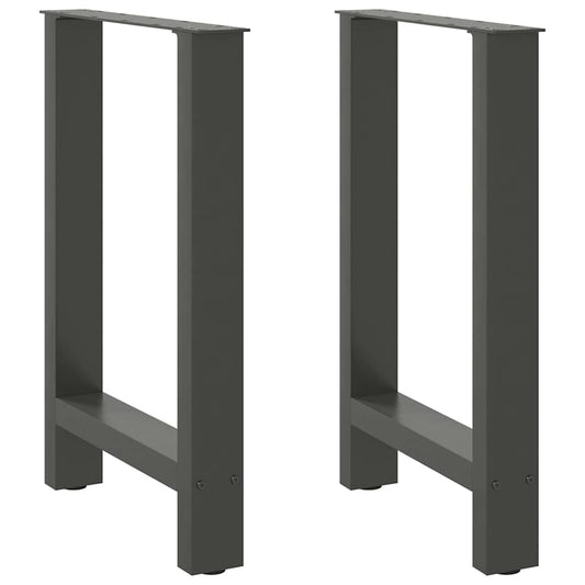 Dining Table Legs Anthracite 2 pcs 60x(72-73) cm Steel