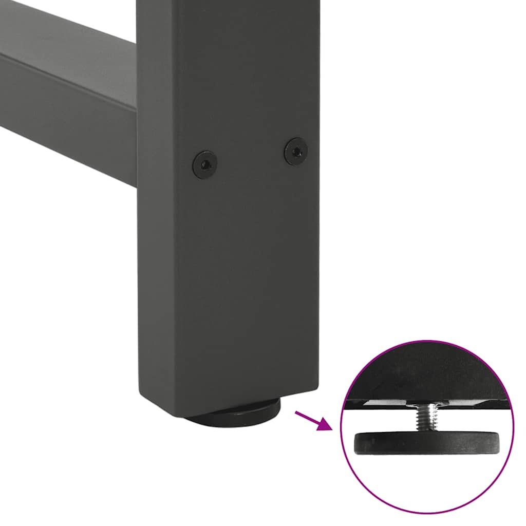 Dining Table Legs Anthracite 2 pcs 60x(72-73) cm Steel