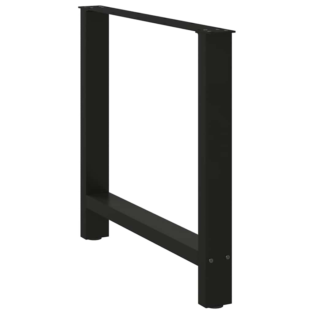 Dining Table Legs Black 2 pcs 70x(72-73) cm Steel