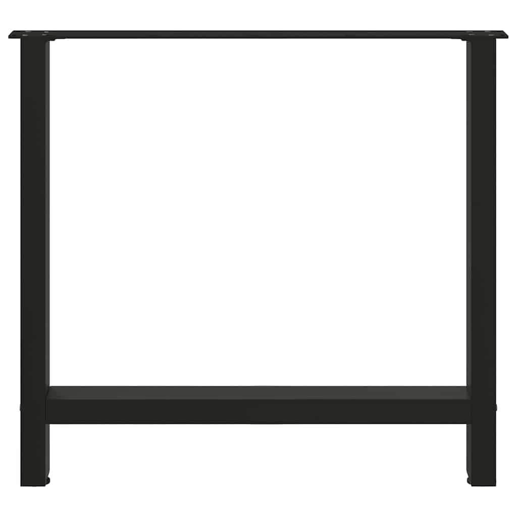 Dining Table Legs Black 2 pcs 70x(72-73) cm Steel