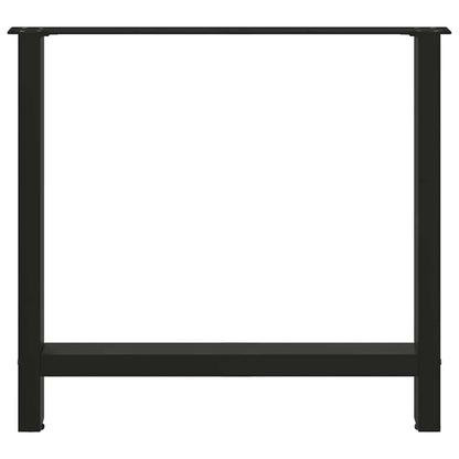 Dining Table Legs Black 2 pcs 70x(72-73) cm Steel