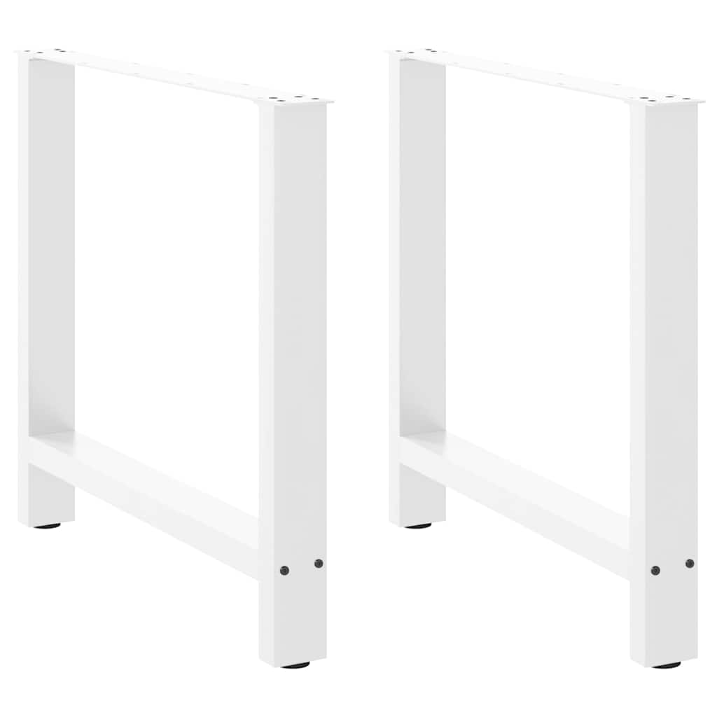 Dining Table Legs White 2 pcs 70x(72-73) cm Steel