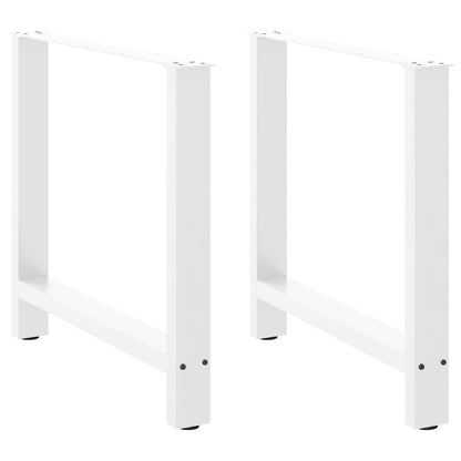 Dining Table Legs White 2 pcs 70x(72-73) cm Steel