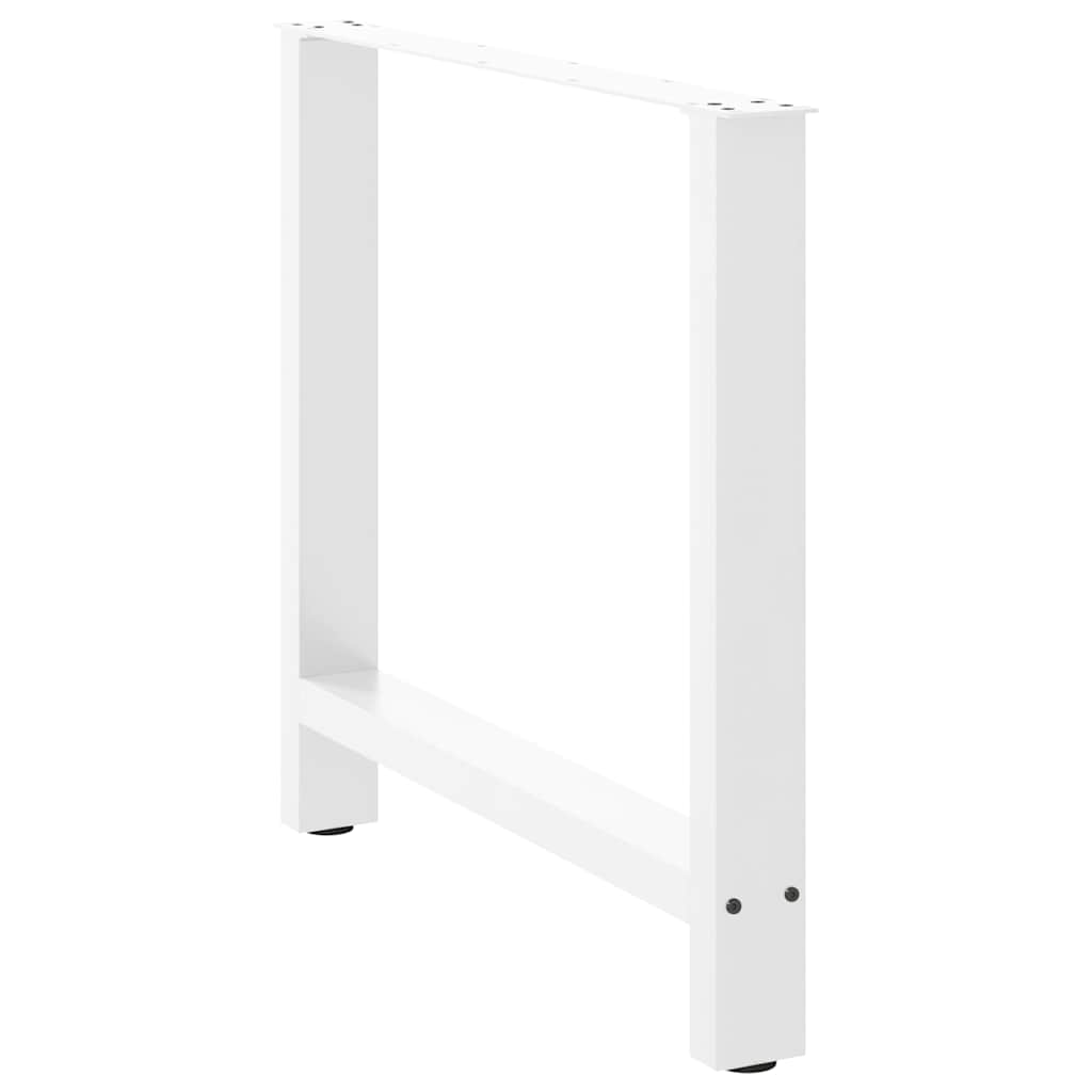 Dining Table Legs White 2 pcs 70x(72-73) cm Steel