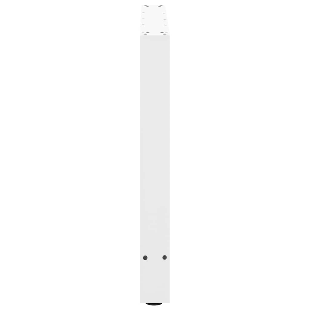 Dining Table Legs White 2 pcs 70x(72-73) cm Steel