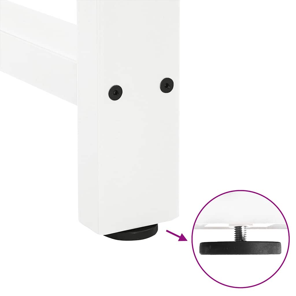 Dining Table Legs White 2 pcs 70x(72-73) cm Steel