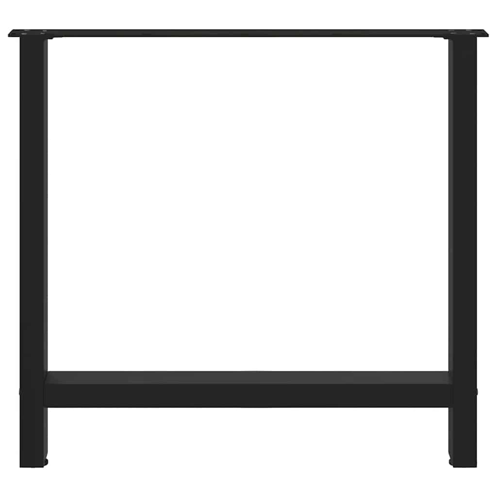 Dining Table Legs Black 2 pcs 80x(72-73) cm Steel