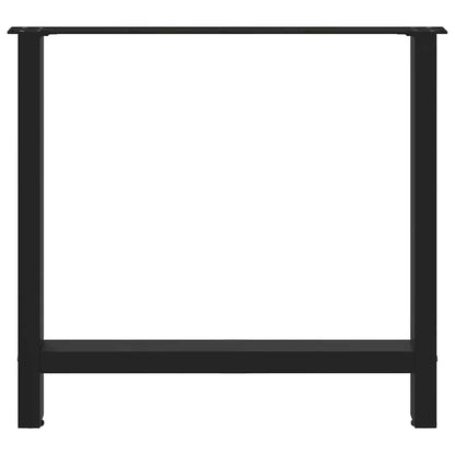 Dining Table Legs Black 2 pcs 80x(72-73) cm Steel