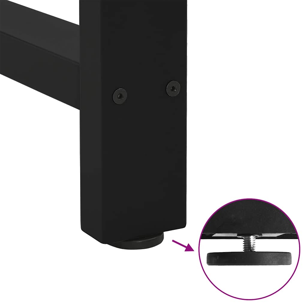 Dining Table Legs Black 2 pcs 80x(72-73) cm Steel