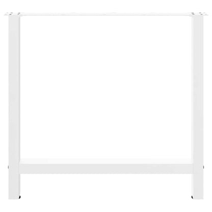 Dining Table Legs White 2 pcs 80x(72-73) cm Steel