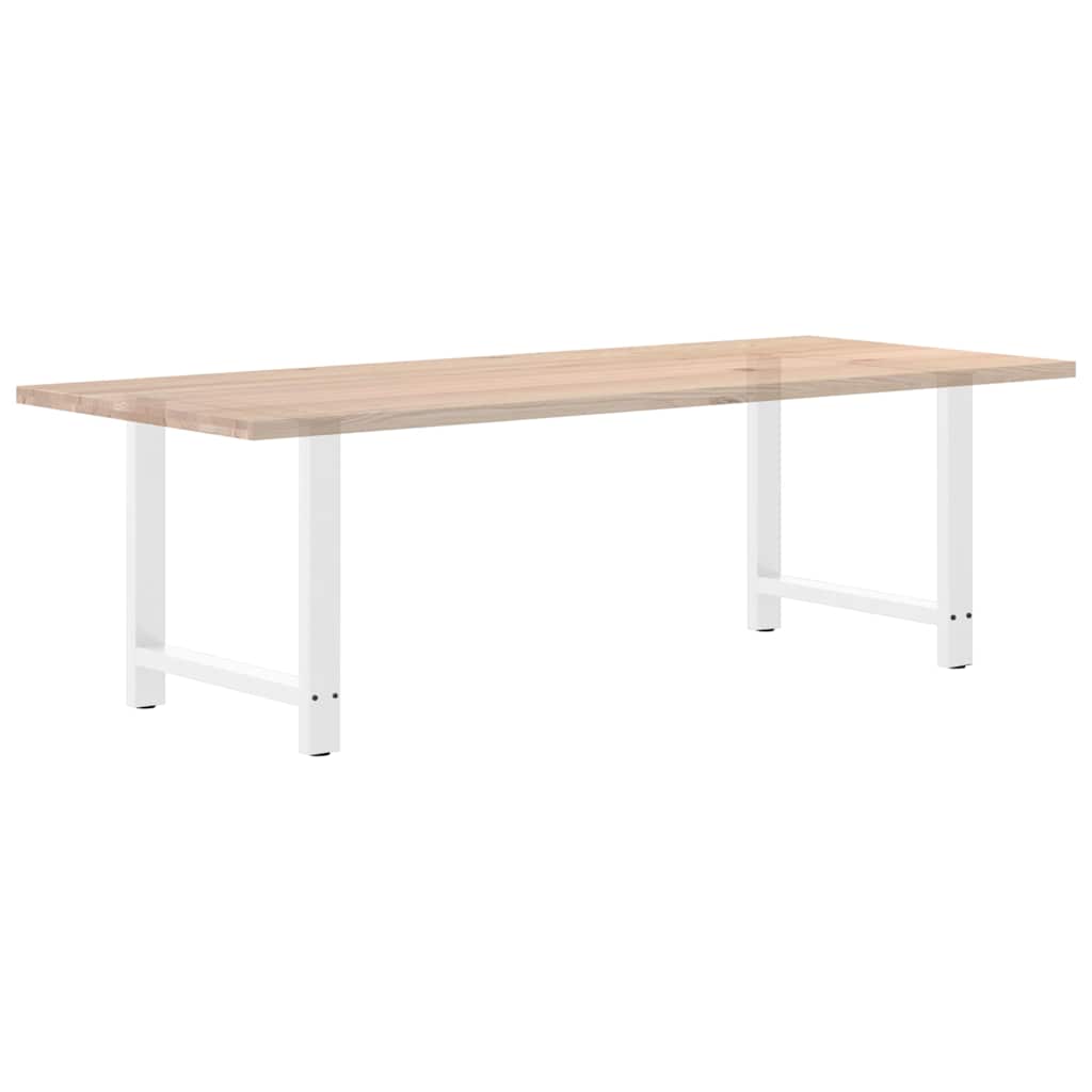 Dining Table Legs White 2 pcs 80x(72-73) cm Steel