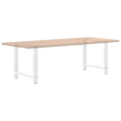 Dining Table Legs White 2 pcs 80x(72-73) cm Steel