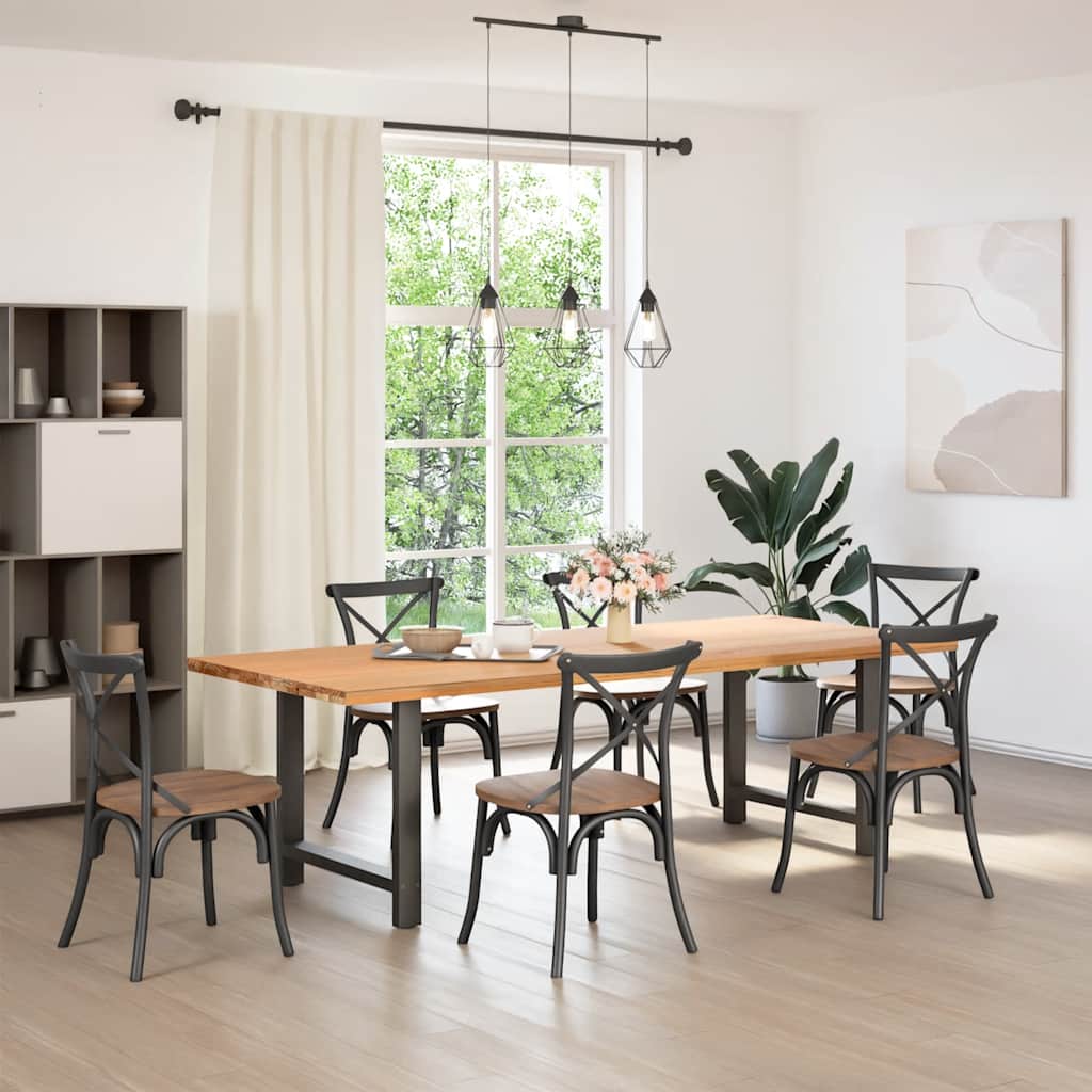 Dining Table Legs Anthracite 2 pcs 80x(72-73) cm Steel