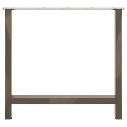 Dining Table Legs Natural Steel 2 pcs 80x(72-73) cm Steel