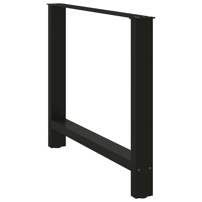 Dining Table Legs Black 2 pcs 90x(72-73) cm Steel