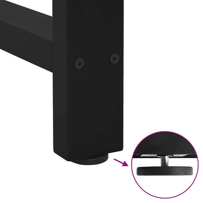 Dining Table Legs Black 2 pcs 90x(72-73) cm Steel