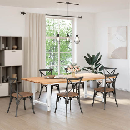 Dining Table Legs White 2 pcs 90x(72-73) cm Steel