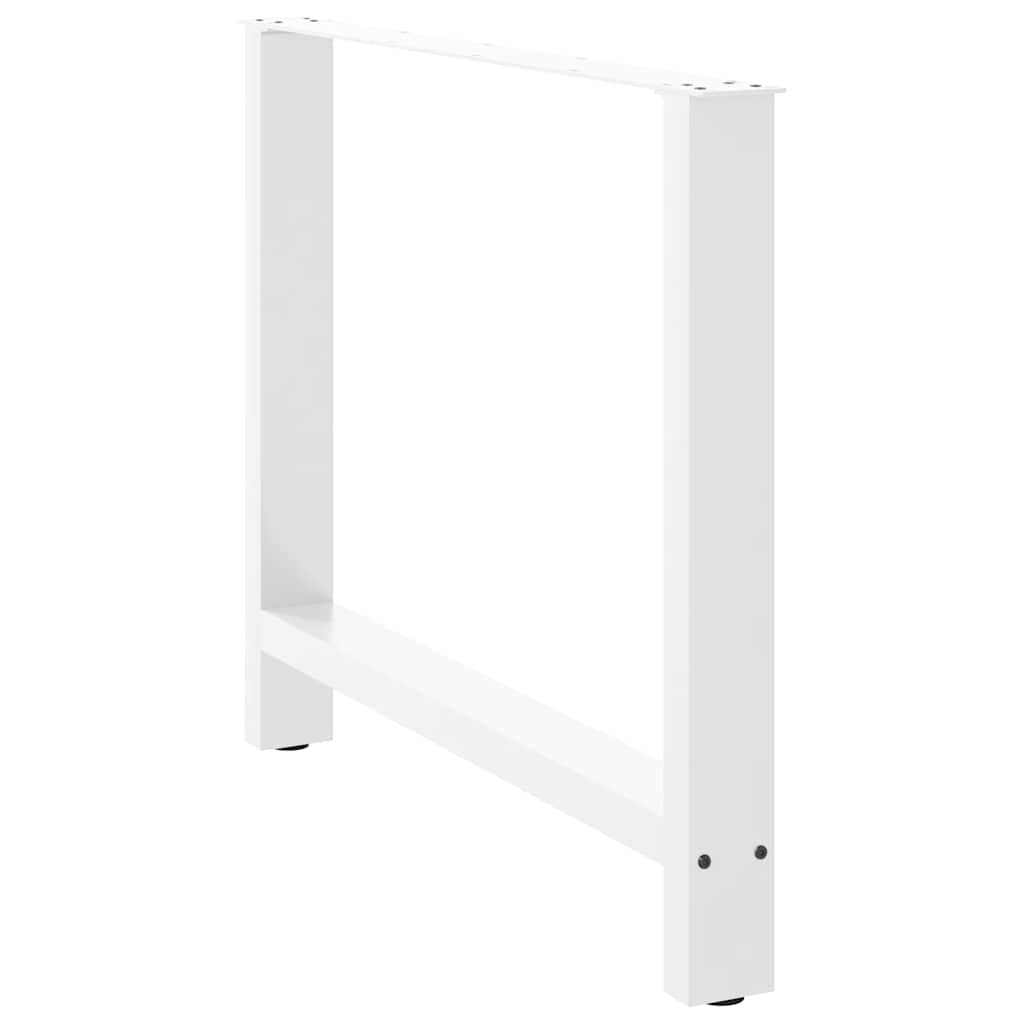 Dining Table Legs White 2 pcs 90x(72-73) cm Steel