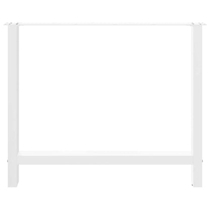 Dining Table Legs White 2 pcs 90x(72-73) cm Steel