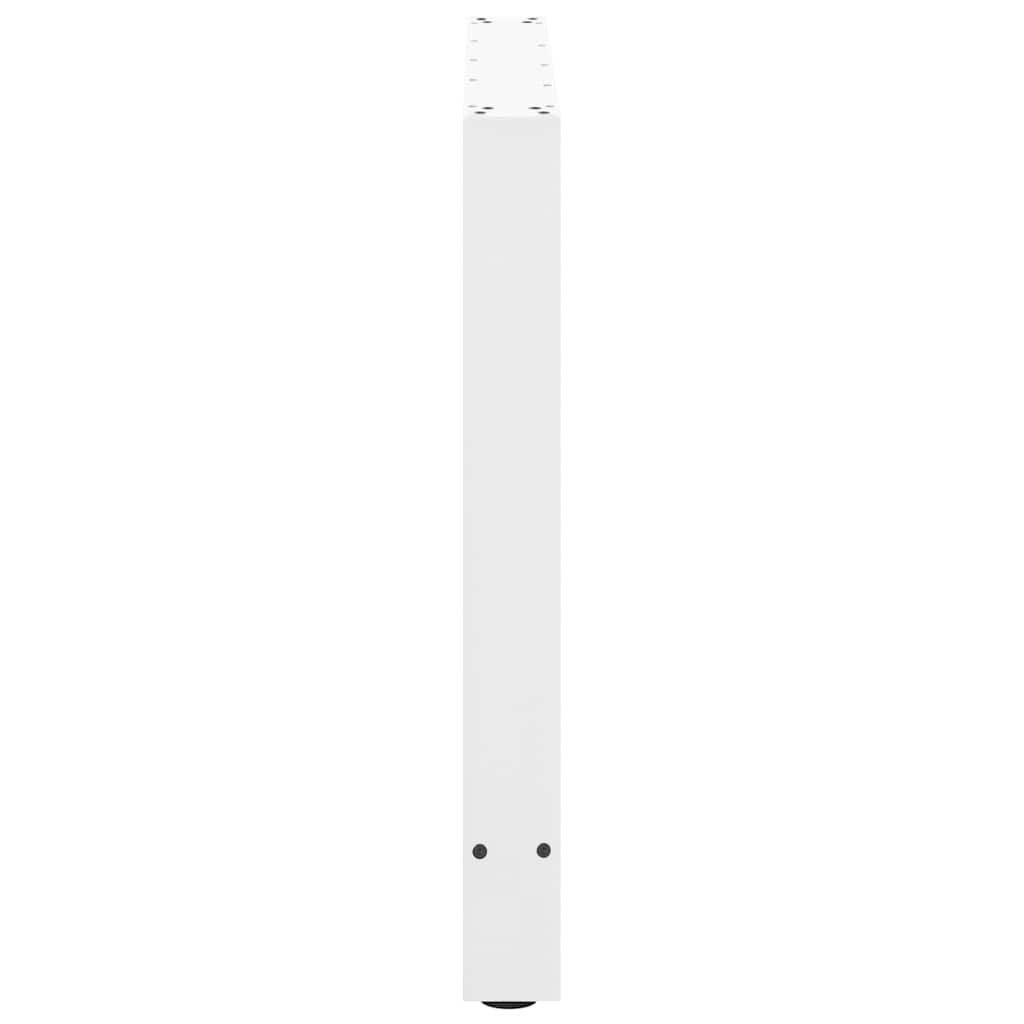 Dining Table Legs White 2 pcs 90x(72-73) cm Steel
