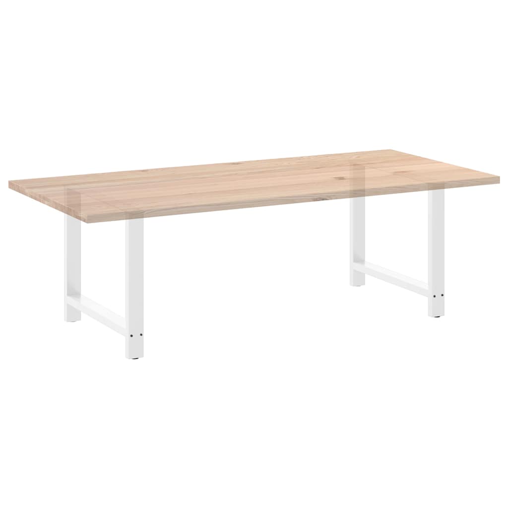 Dining Table Legs White 2 pcs 90x(72-73) cm Steel