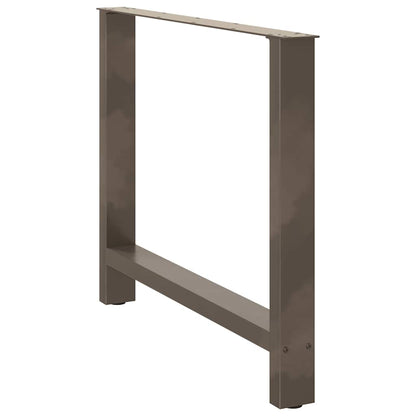 Dining Table Legs Natural Steel 2 pcs 90x(72-73) cm Steel
