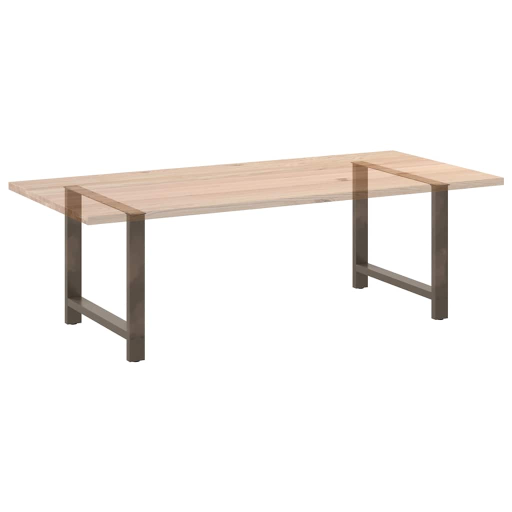 Dining Table Legs Natural Steel 2 pcs 90x(72-73) cm Steel