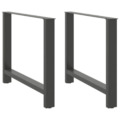 Dining Table Legs Anthracite 2 pcs 100x(72-73) cm Steel