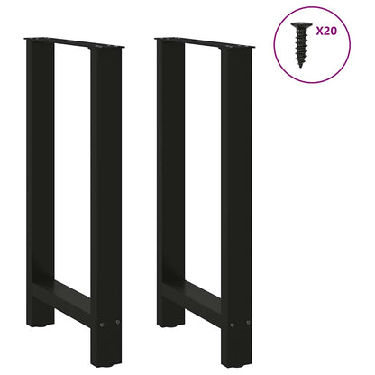 Bar Table Legs Black 2 pcs 40x(90-91) cm Steel
