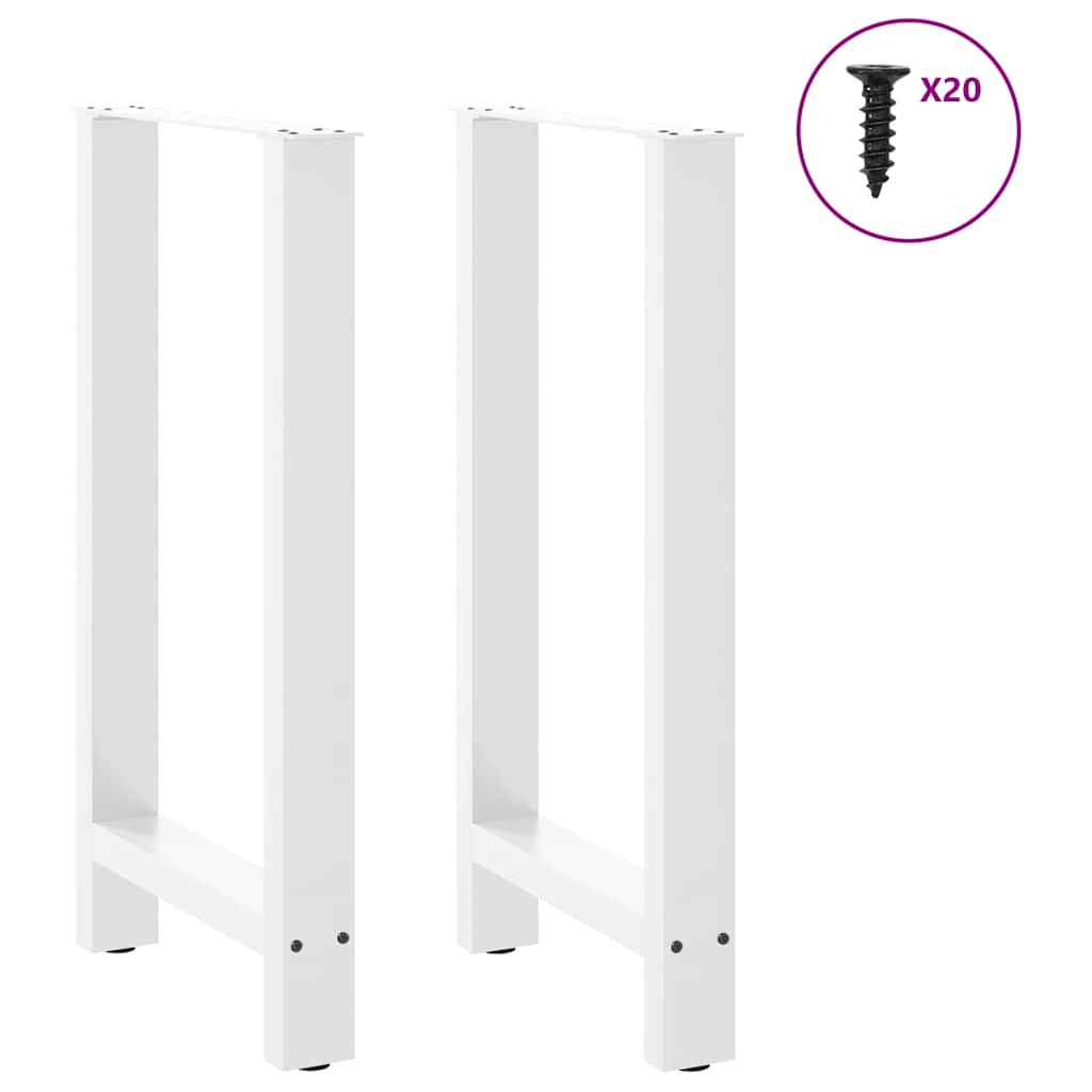 Bar Table Legs White 2 pcs 40x(90-91) cm Steel