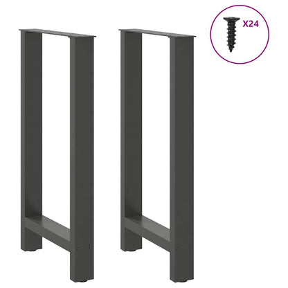 Bar Table Legs Anthracite 2 pcs 50x(90-91) cm Steel