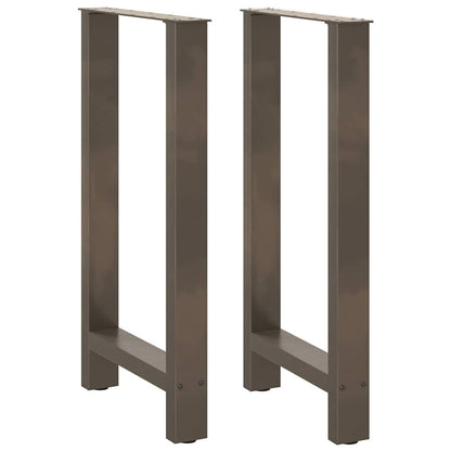 Bar Table Legs Natural Steel 2 pcs 50x(90-91) cm Steel