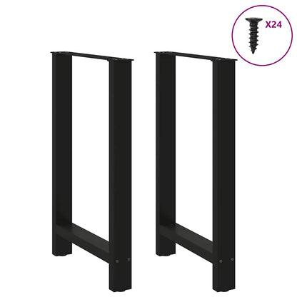 Bar Table Legs Black 2 pcs 60x(90-91) cm Steel