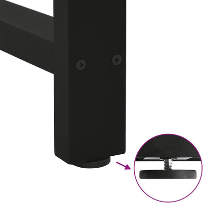Bar Table Legs Black 2 pcs 60x(90-91) cm Steel