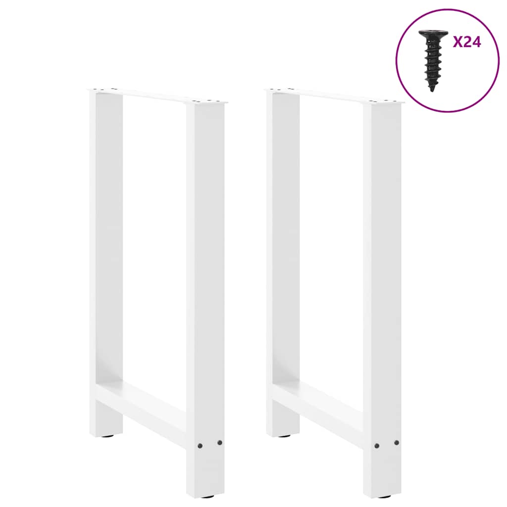 Bar Table Legs White 2 pcs 60x(90-91) cm Steel