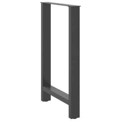 Bar Table Legs Anthracite 2 pcs 60x(90-91) cm Steel