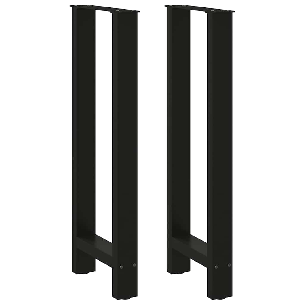 Bar Table Legs Black 2 pcs 40x(100-101) cm Steel