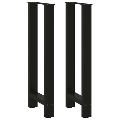 Bar Table Legs Black 2 pcs 40x(100-101) cm Steel