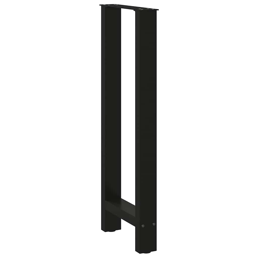 Bar Table Legs Black 2 pcs 40x(100-101) cm Steel