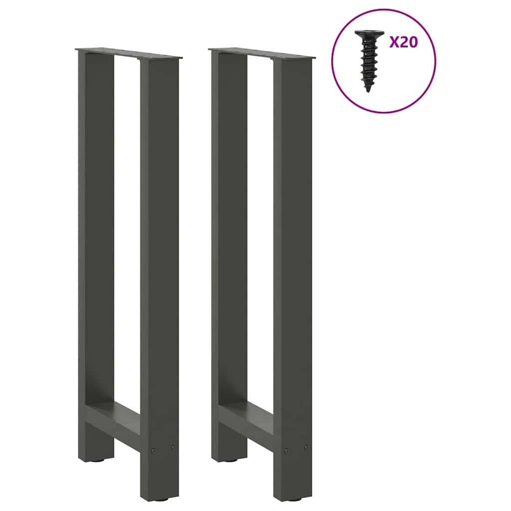Bar Table Legs Anthracite 2 pcs 40x(100-101) cm Steel