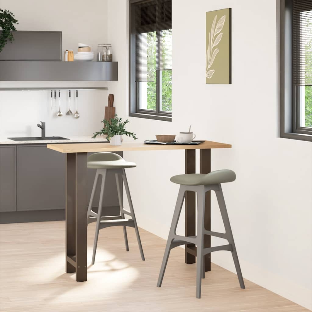 Bar Table Legs Natural Steel 2 pcs 40x(100-101) cm Steel