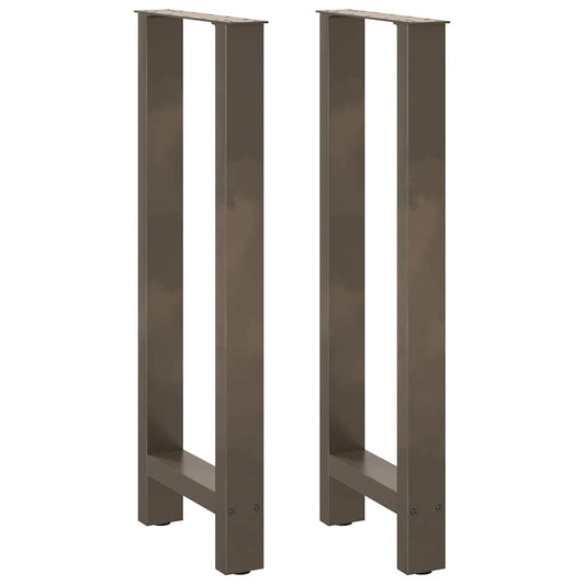 Bar Table Legs Natural Steel 2 pcs 50x(100-101) cm Steel
