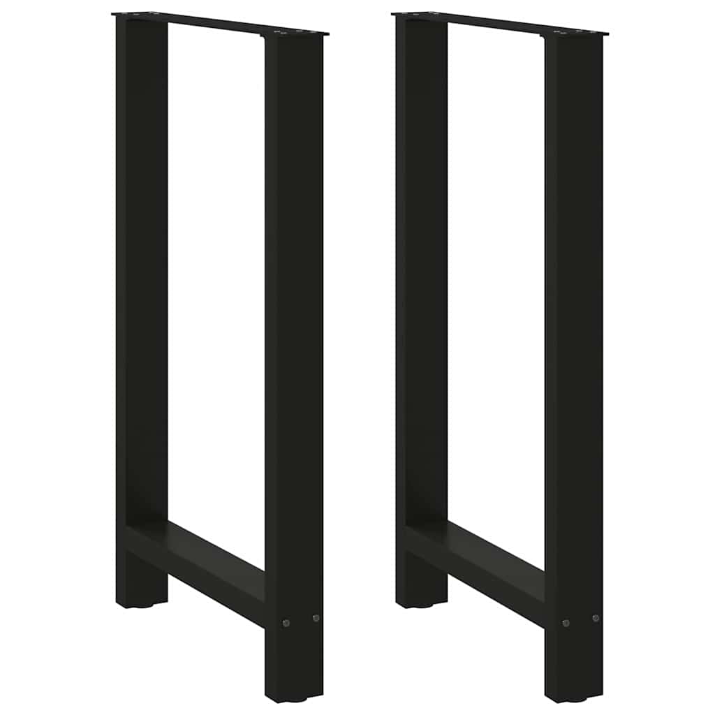 Bar Table Legs Black 2 pcs 60x(100-101) cm Steel