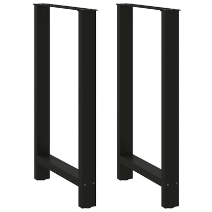 Bar Table Legs Black 2 pcs 60x(100-101) cm Steel