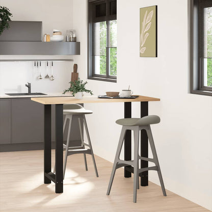 Bar Table Legs Black 2 pcs 60x(100-101) cm Steel