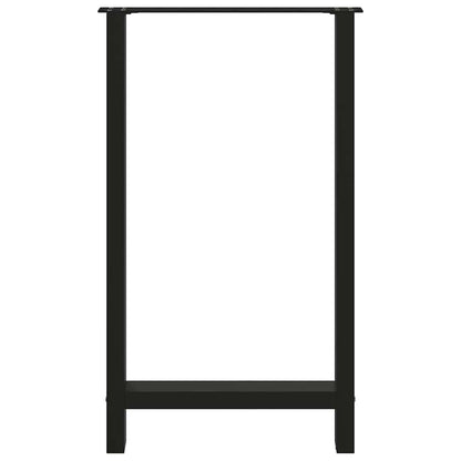Bar Table Legs Black 2 pcs 60x(100-101) cm Steel