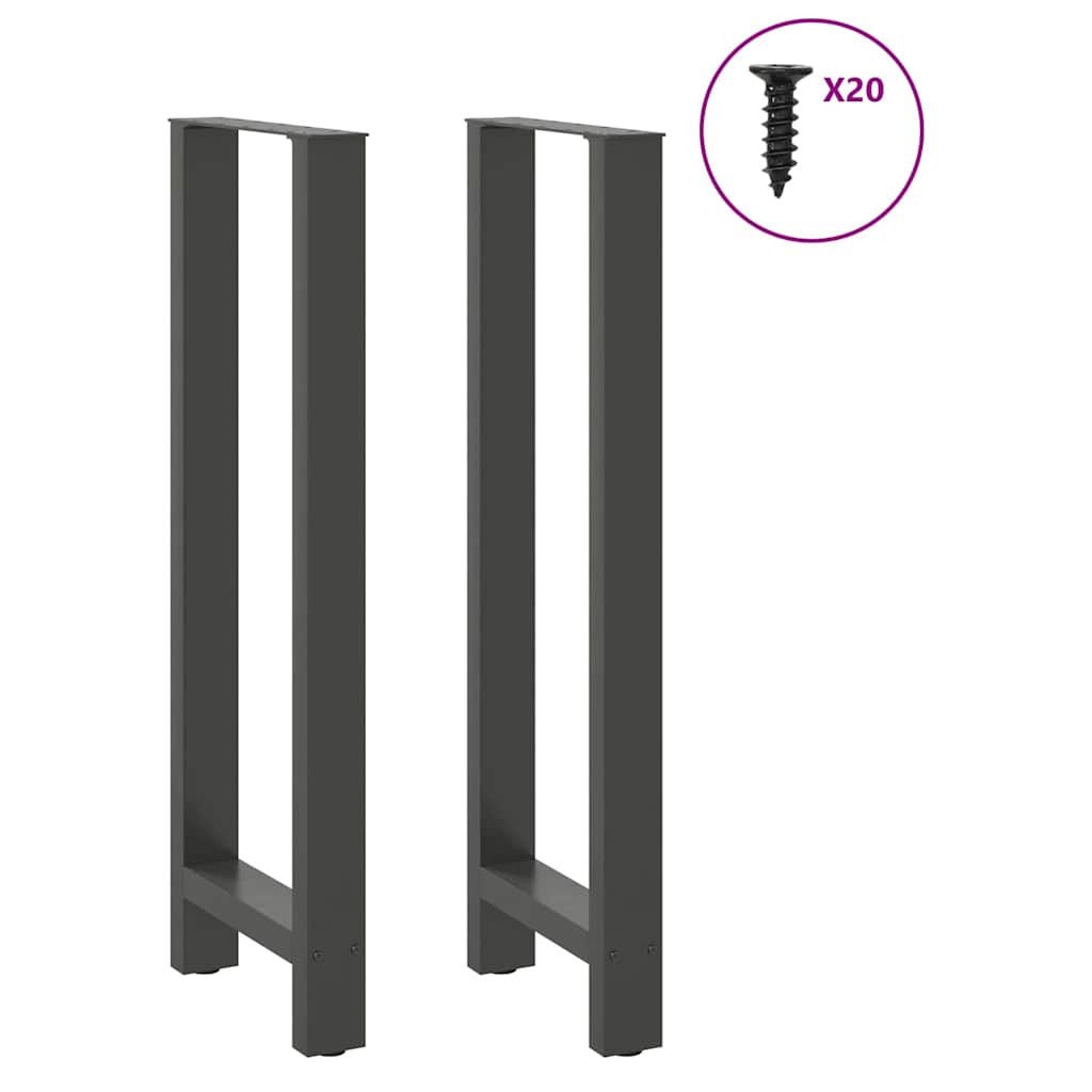 Bar Table Legs Anthracite 2 pcs 40x(110-111) cm Steel