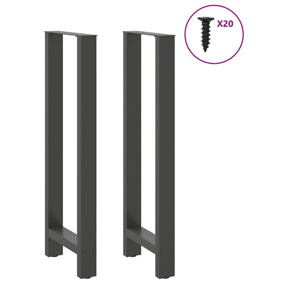Bar Table Legs Anthracite 2 pcs 40x(110-111) cm Steel